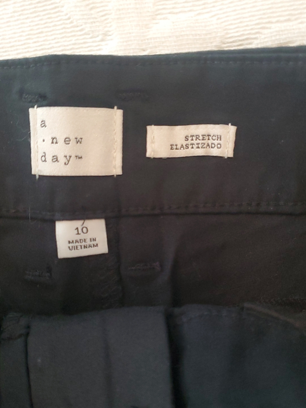 Women's High-Rise Tailored Everyday Shorts - A New Day Black 10 - Picture 3 of 5